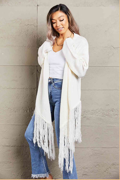 Casual Kisses Fringe Cardigan