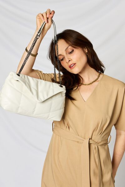 Greta Vegan Leather Handbag in Black or Beige