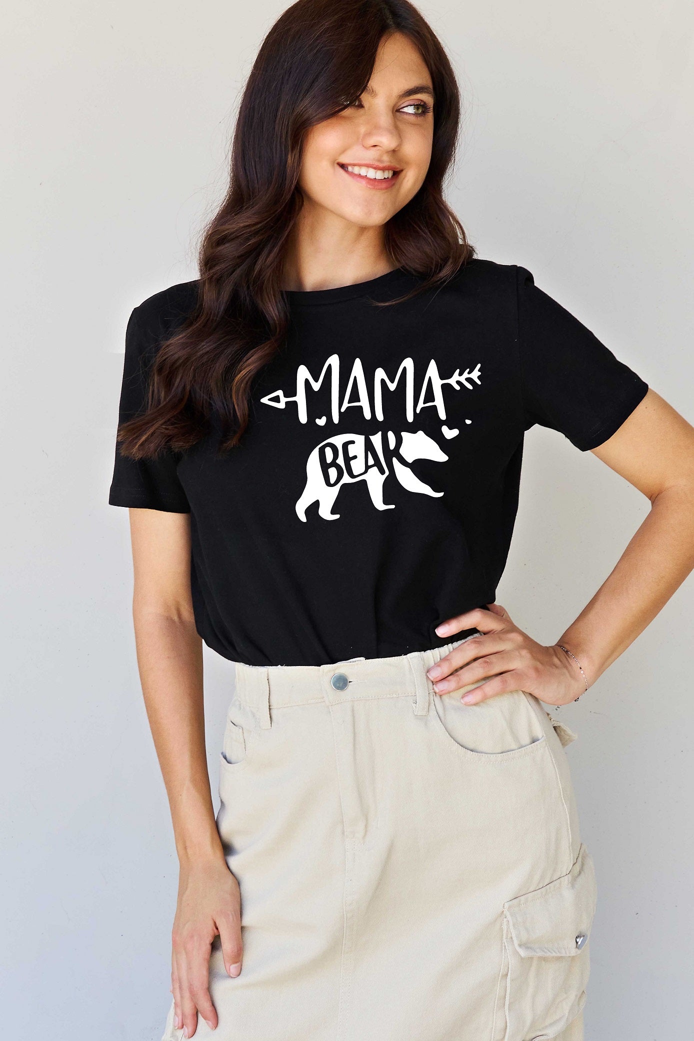 MAMA BEAR Graphic Cotton T-Shirt