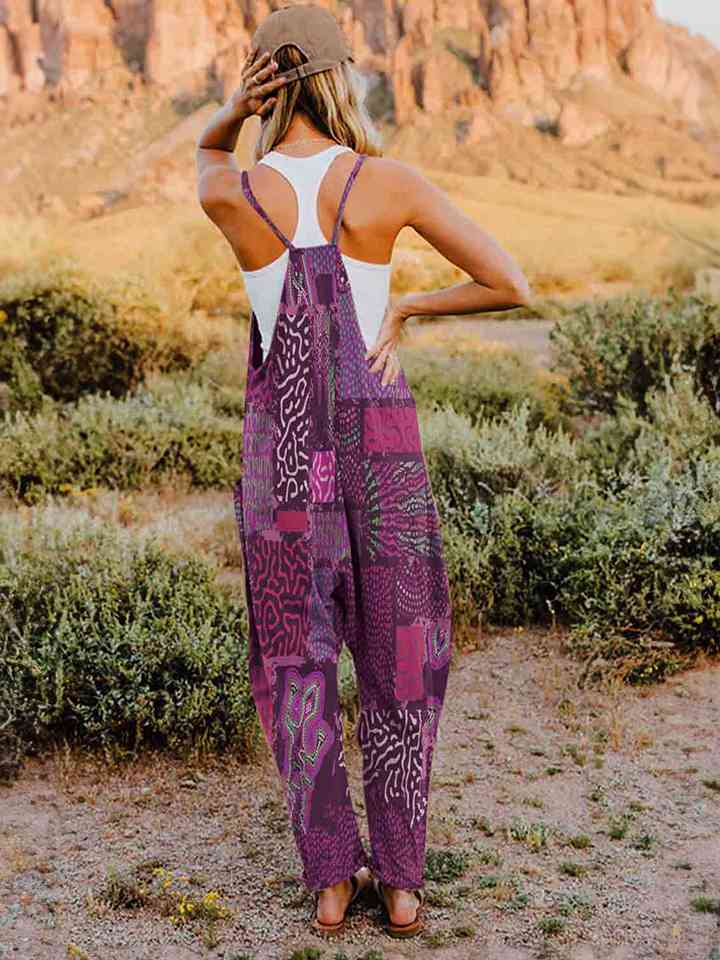 Vibrant Artistic Sleeveless Jumpsuit