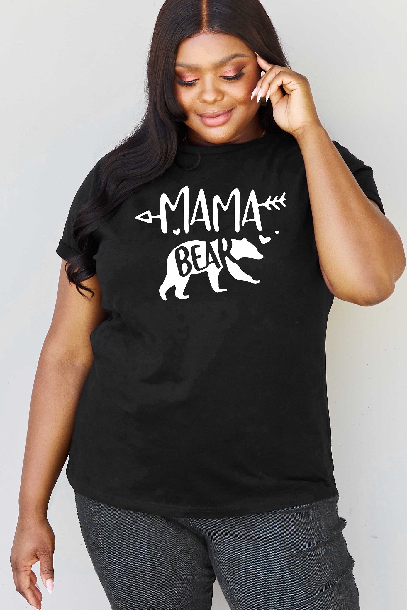 MAMA BEAR Graphic Cotton T-Shirt