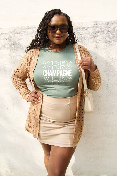 CHAMPAGNE VIBES Round Neck T-Shirt