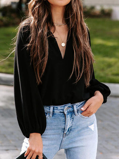 Draped In Love Long Sleeve Blouse