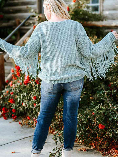 Skyline Fringe Sweater - Plus