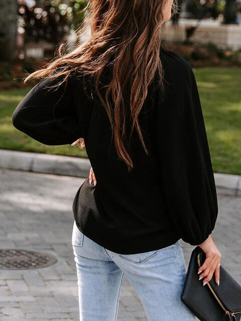 Draped In Love Long Sleeve Blouse