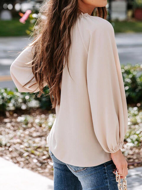 Draped In Love Long Sleeve Blouse