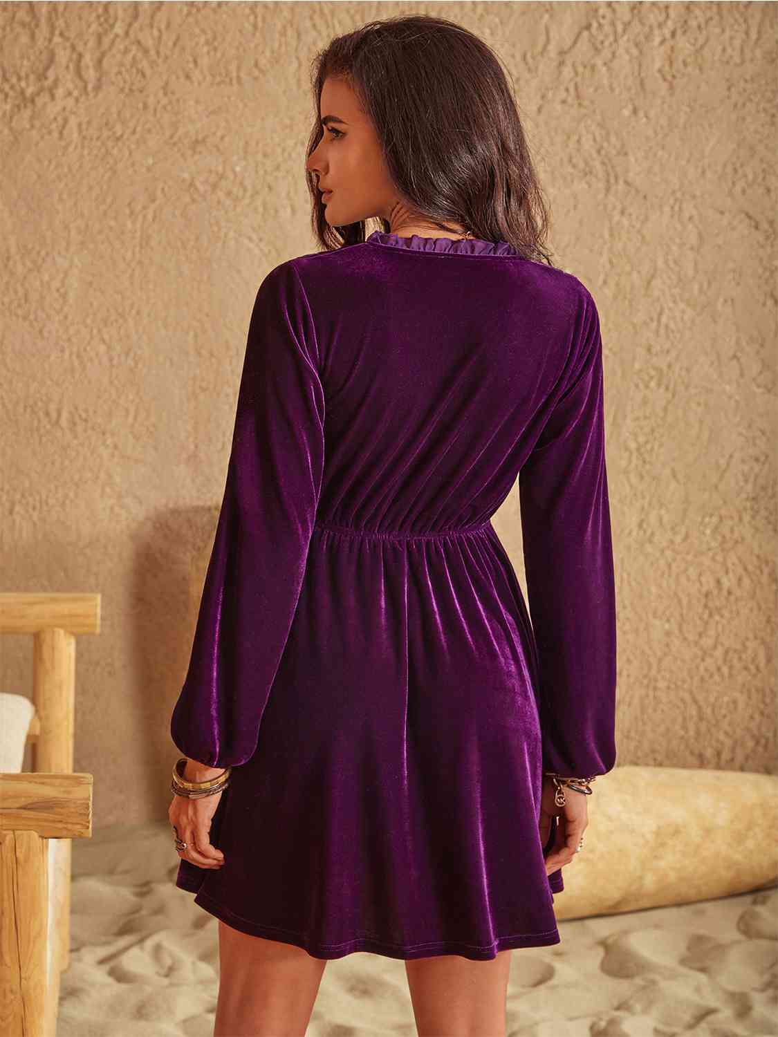 Let's Go Dancing Dress in Plum