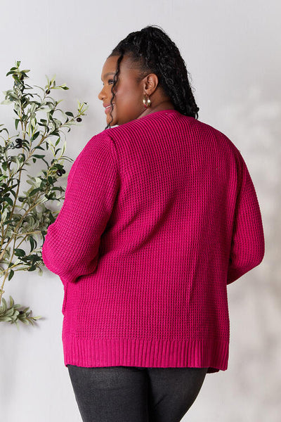 Nicely Done Cardigan in Deep Magenta