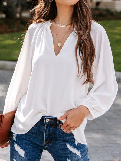 Draped In Love Long Sleeve Blouse