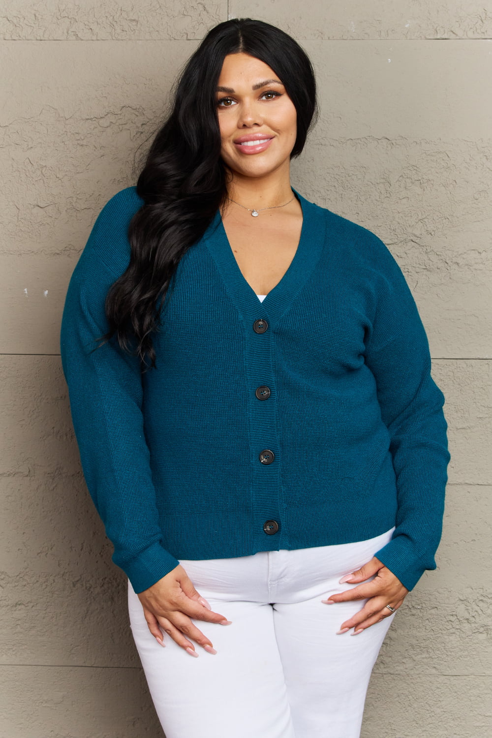 Kiss Me Tonight Cardigan in Teal