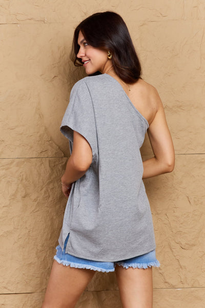 In My Groove One Shoulder Loose Top