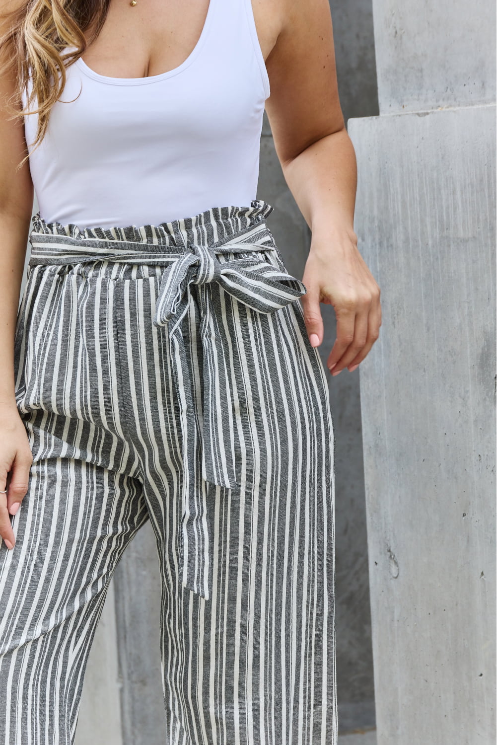 Find Your Path Striped Culotte Pants