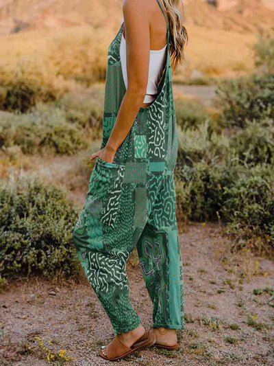 Vibrant Artistic Sleeveless Jumpsuit