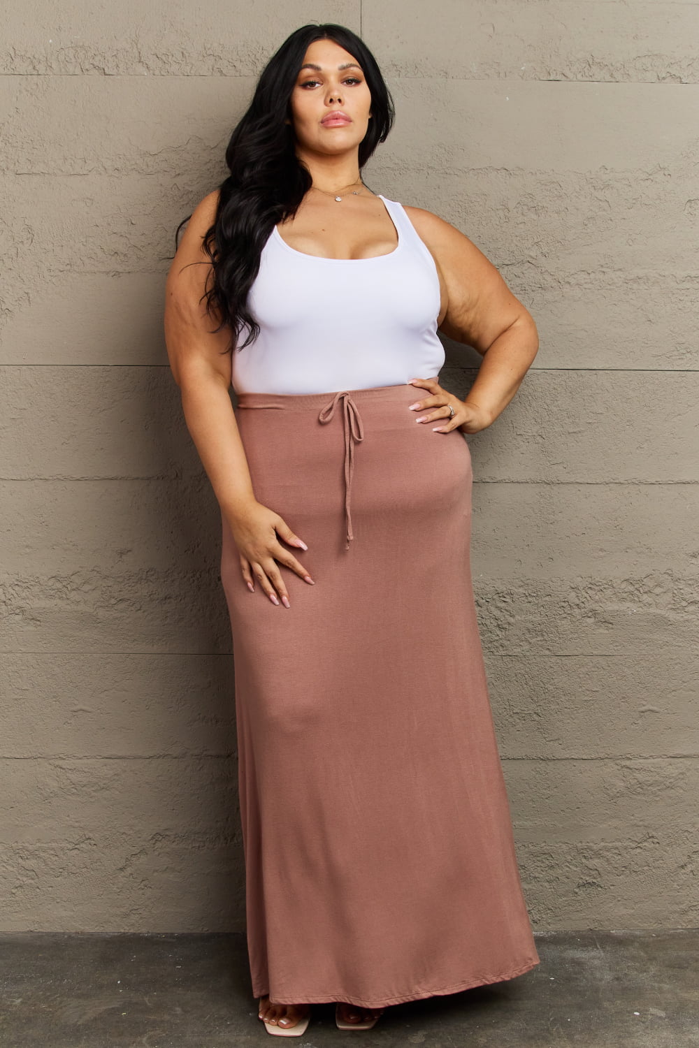 For The Day Maxi Skirt in Chocolate