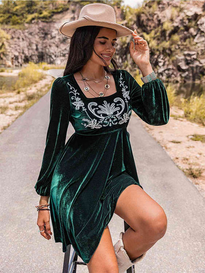 Mid-Winter Dream Embroidered Dress