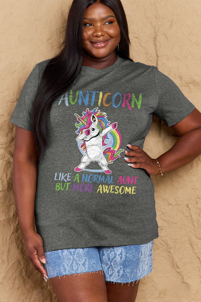 AUNTICORN LIKE A NORMAL AUNT BUT MORE AWESOME Graphic Cotton Tee
