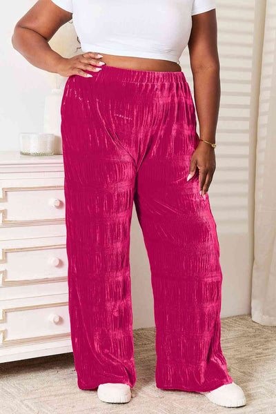 Stand Bright Velvet Wide Leg Pants