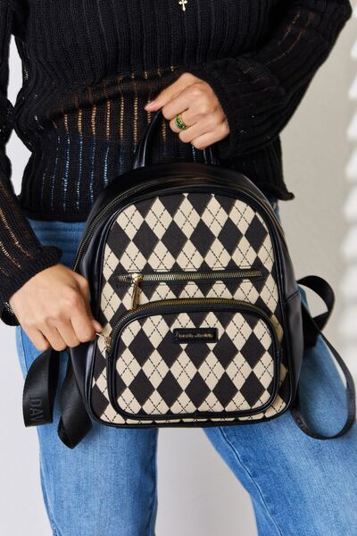 Argyle Chic Vegan Leather Backpack