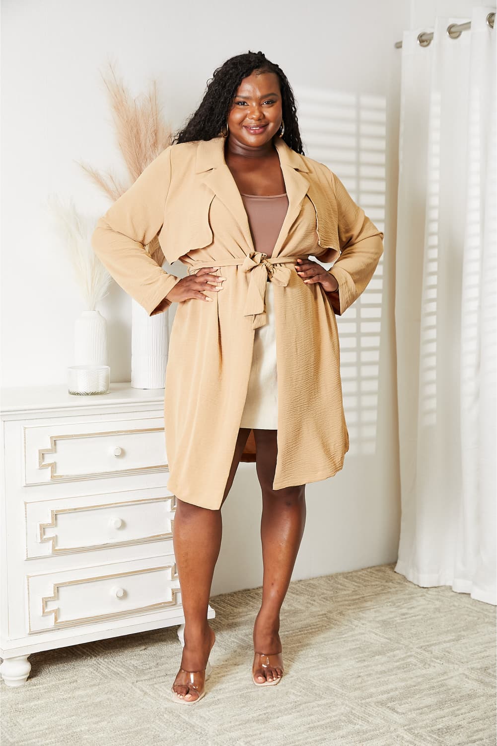 Trendy Touch Trench Coat with Pockets