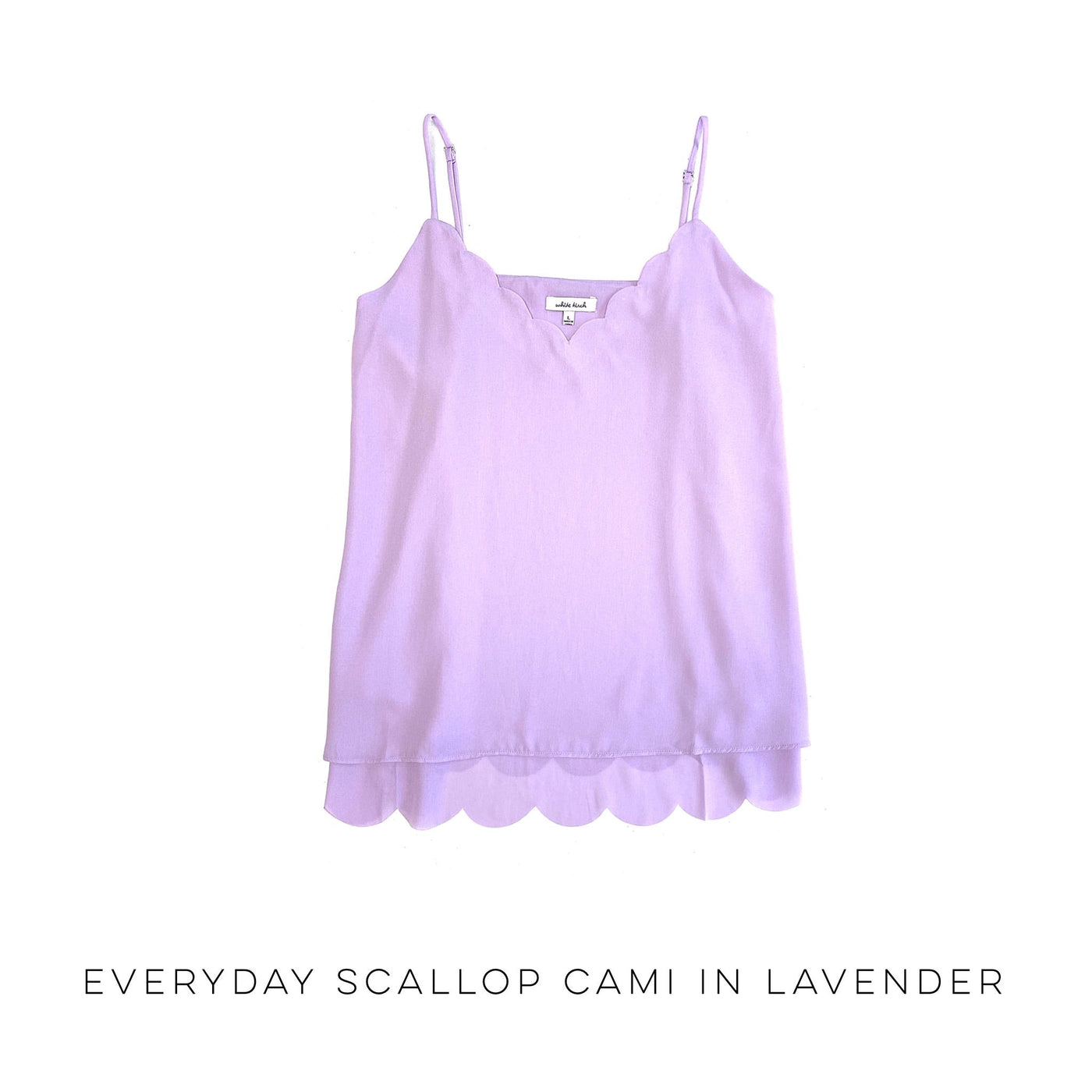 Everyday Scallop Cami in Lavender - Copper + Rose