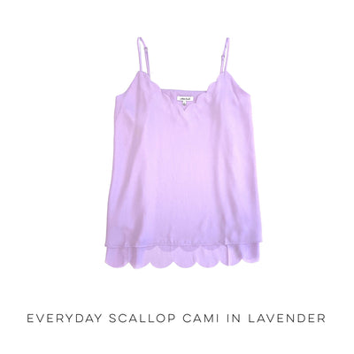 Everyday Scallop Cami in Lavender - Copper + Rose