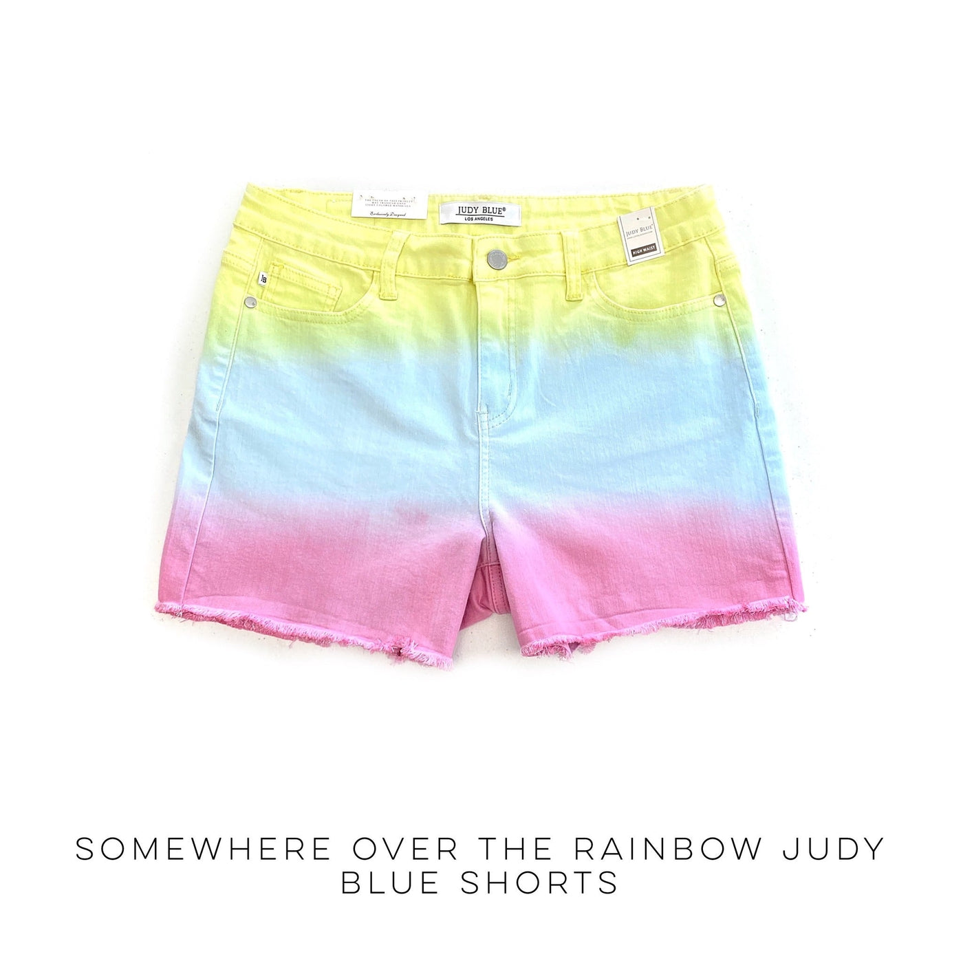 Somewhere Over The Rainbow Judy Blue Shorts - Copper + Rose