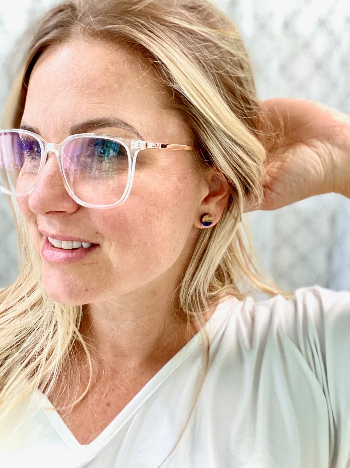 Let The Good Times Roll Earrings in Blue - Copper + Rose