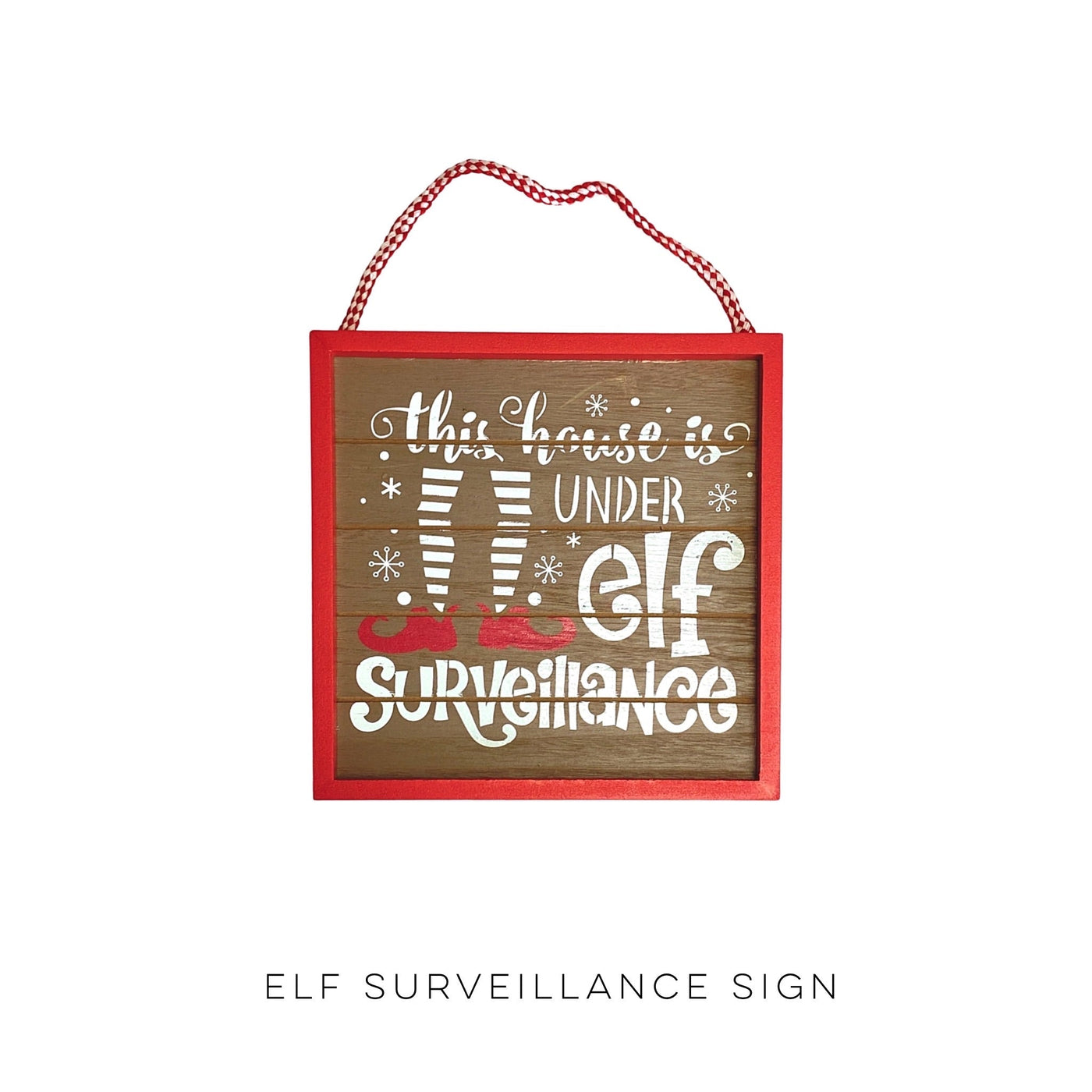 Elf Surveillance Sign - Copper + Rose