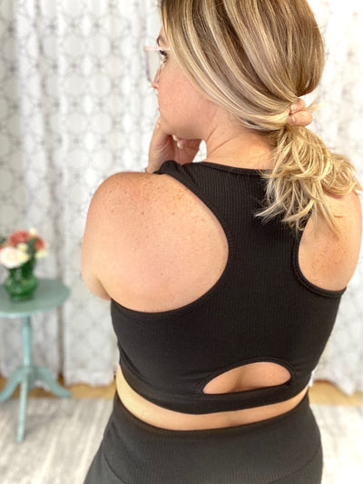 Cropped for the Summer Top in Black - Copper + Rose