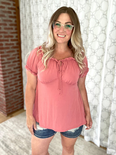 Down in the Valley Top in Marsala - Copper + Rose