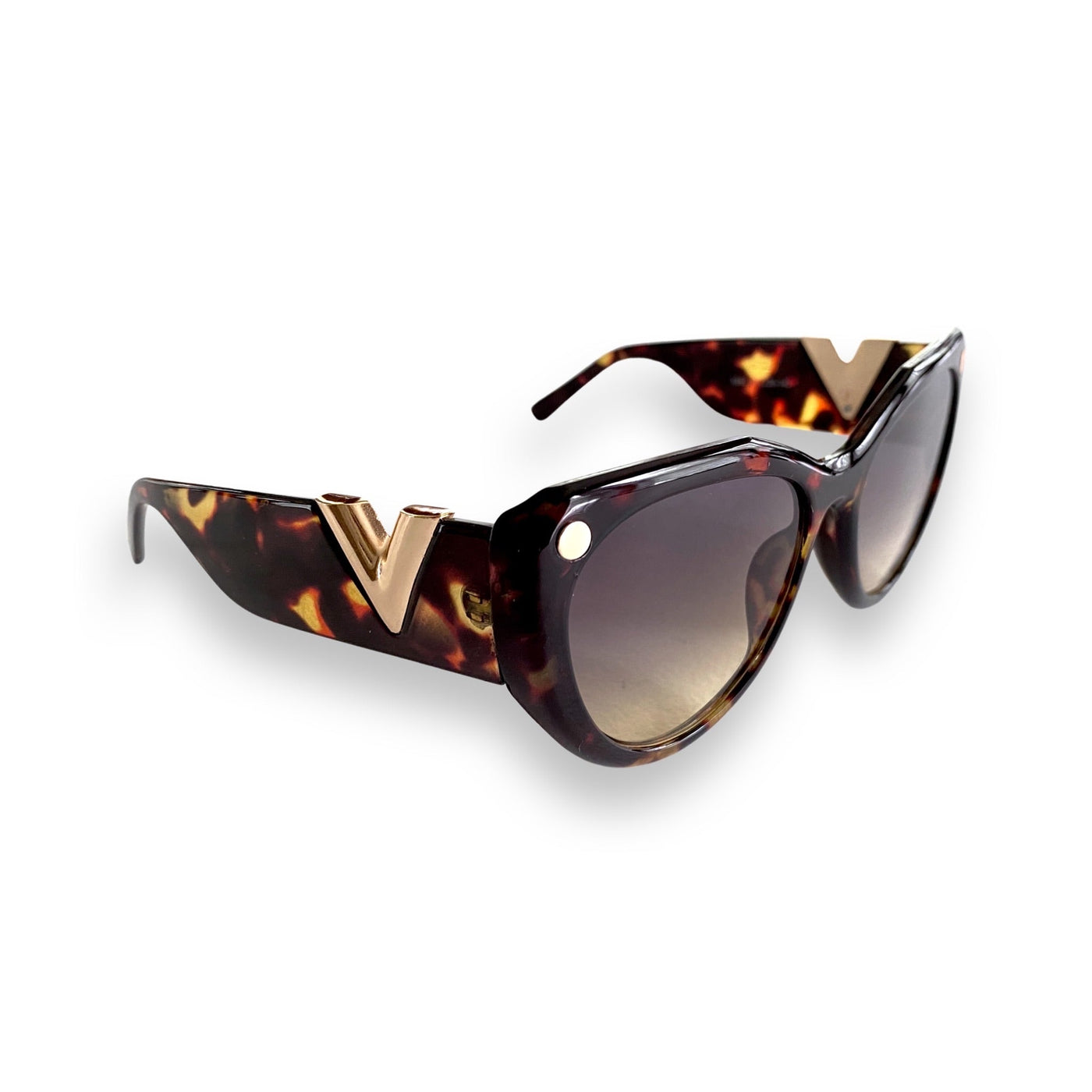 My Retro Cat Eye Sunglasses in Leopard - Copper + Rose
