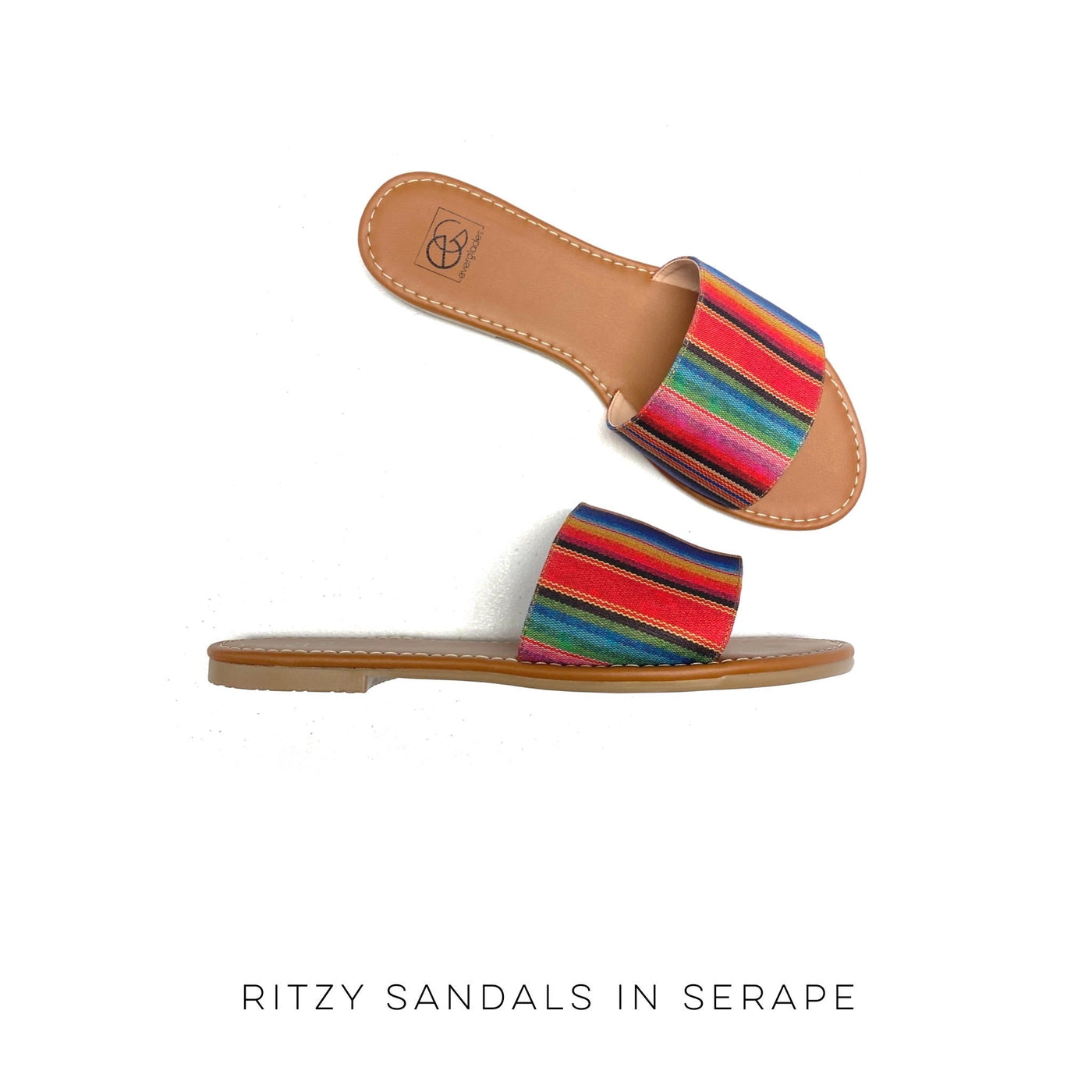 Ritzy Sandals in Serape - Copper + Rose