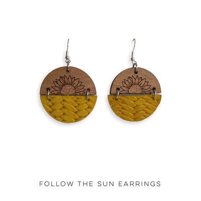 Follow the Sun Earrings - Copper + Rose
