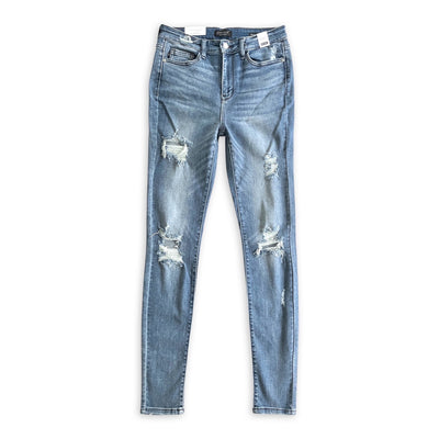 Judy Blue A Sunday Afternoon Skinny Jeans - Copper + Rose