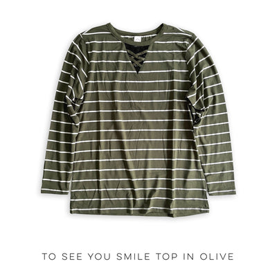 To See You Smile Top in Olive - Copper + Rose
