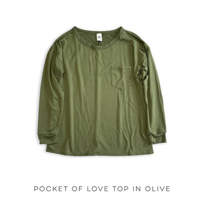 Pocket of Love Top in Olive - Copper + Rose