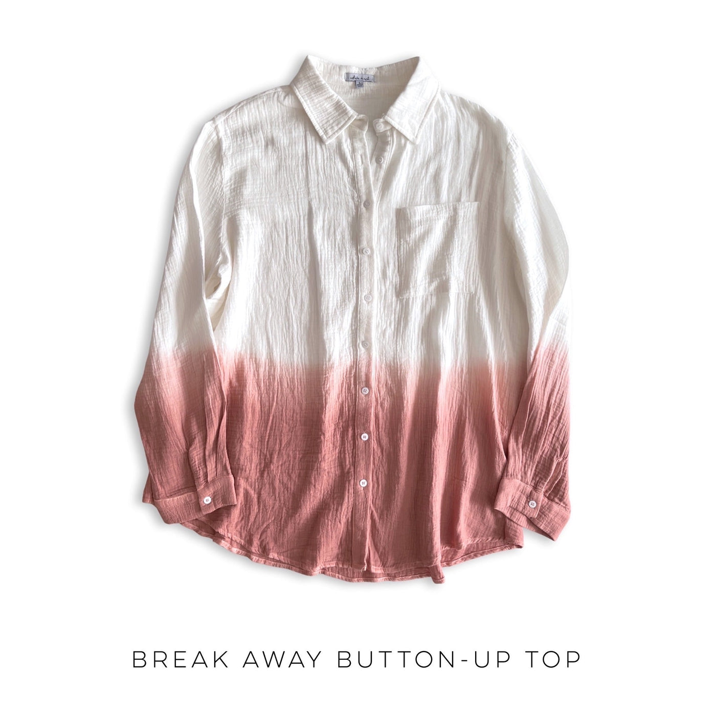 Break Away Button-Up Top - Copper + Rose