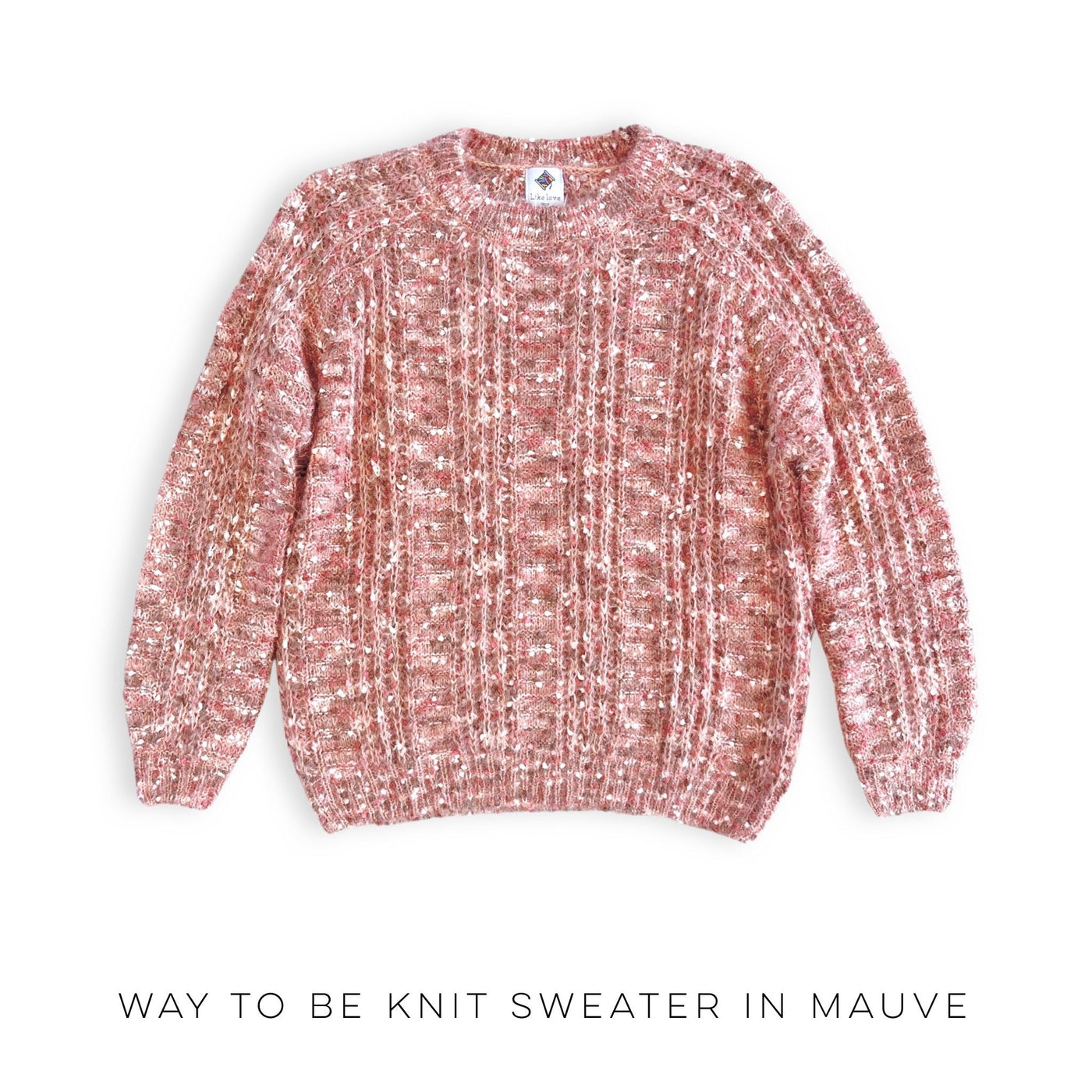 Way to Be Knit Sweater in Mauve - Copper + Rose