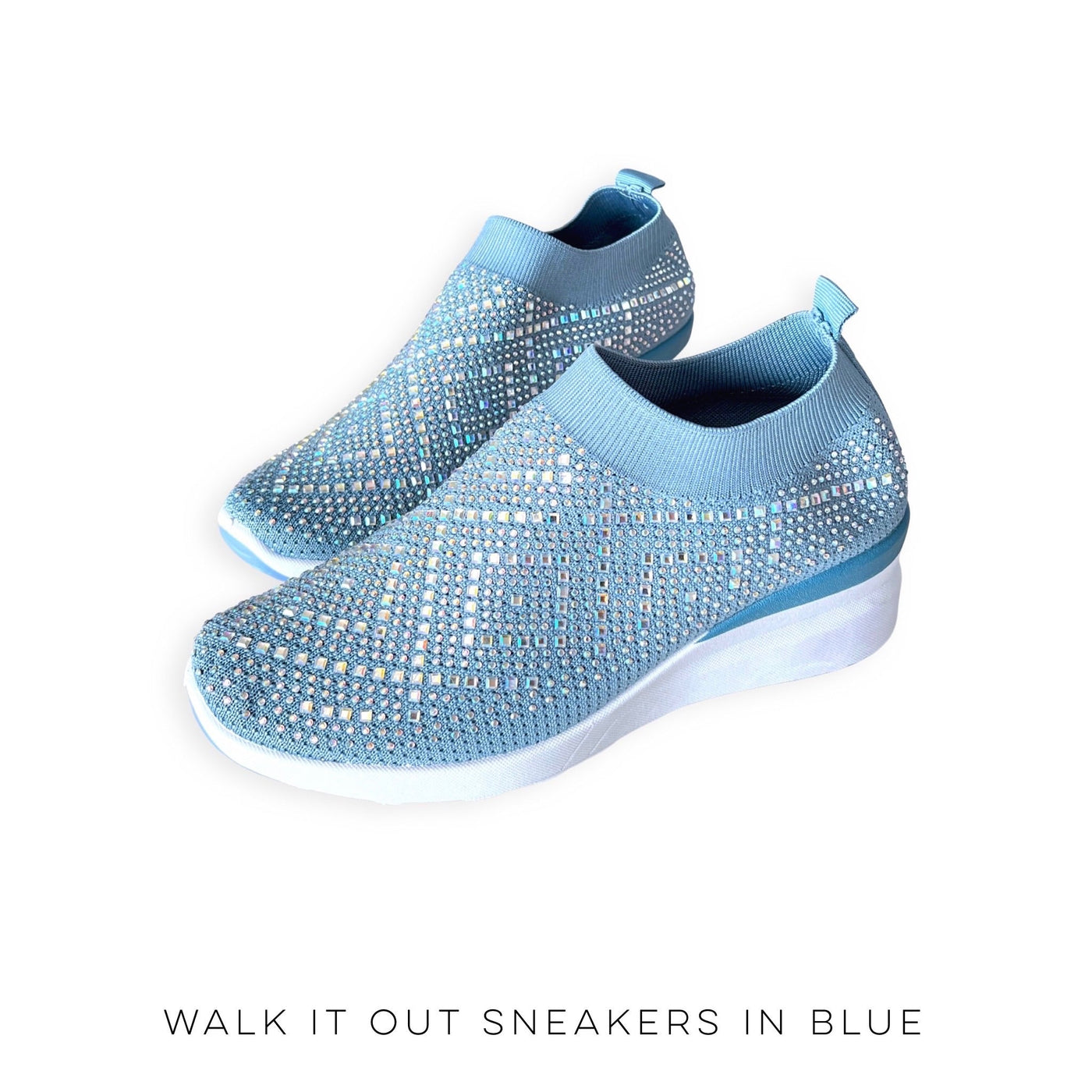 Walk It Out Sneakers in Blue - Copper + Rose