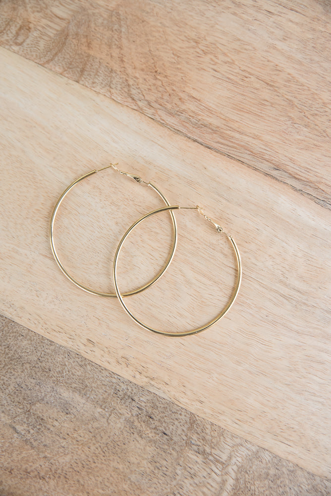 Go Through Hoops Earrings in Gold *FINAL SALE* - Copper + Rose