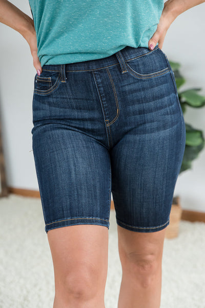 Judy Blue Out of the Darkness Pull On Shorts - Copper + Rose