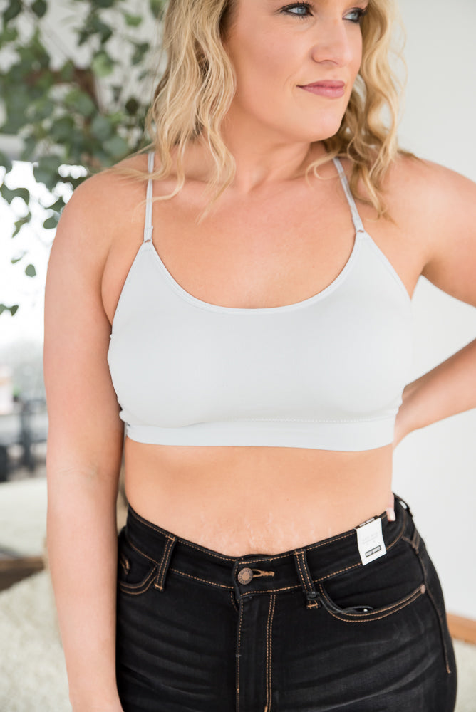 Show Your Support Light Grey Bralette *FINAL SALE*