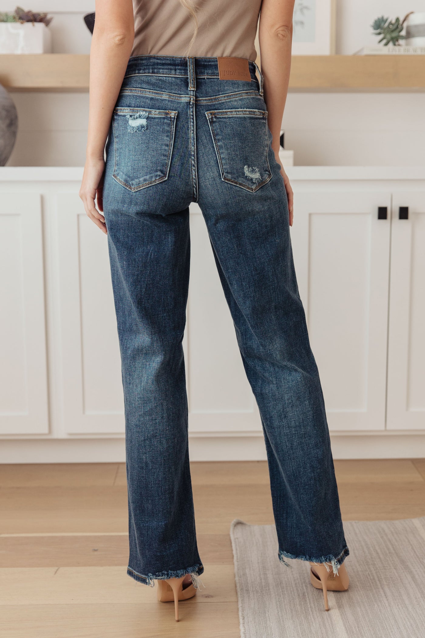 Judy Blue Rose 90's Straight Jeans