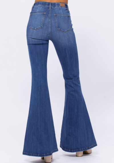 Flare for the Dramatic Judy Blue Jeans - Copper + Rose