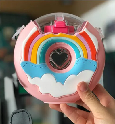 Portable Rainbow Donut Water Bottle