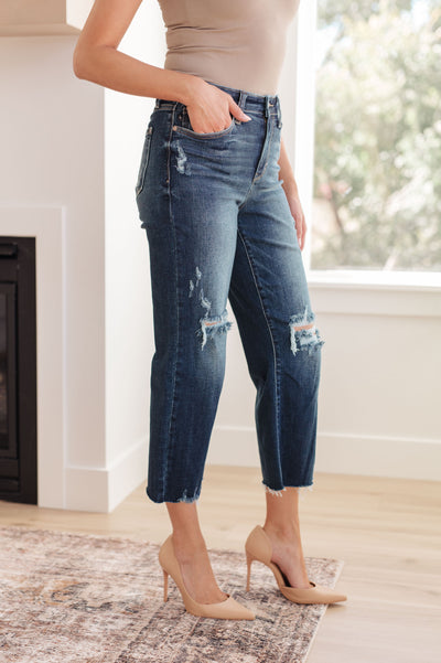 Judy Blue Whitney Wide Leg Crop Jeans