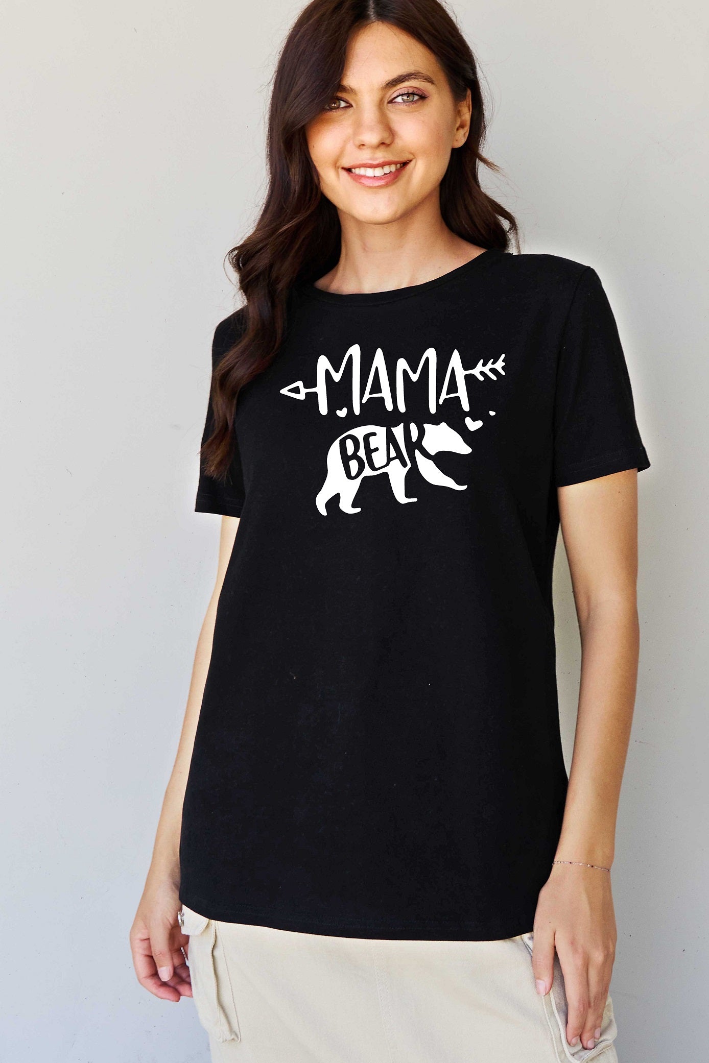 MAMA BEAR Graphic Cotton T-Shirt