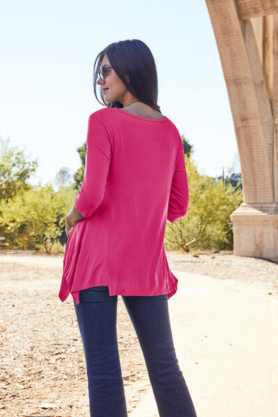 A Little Ruffle Pocketed T-Shirt