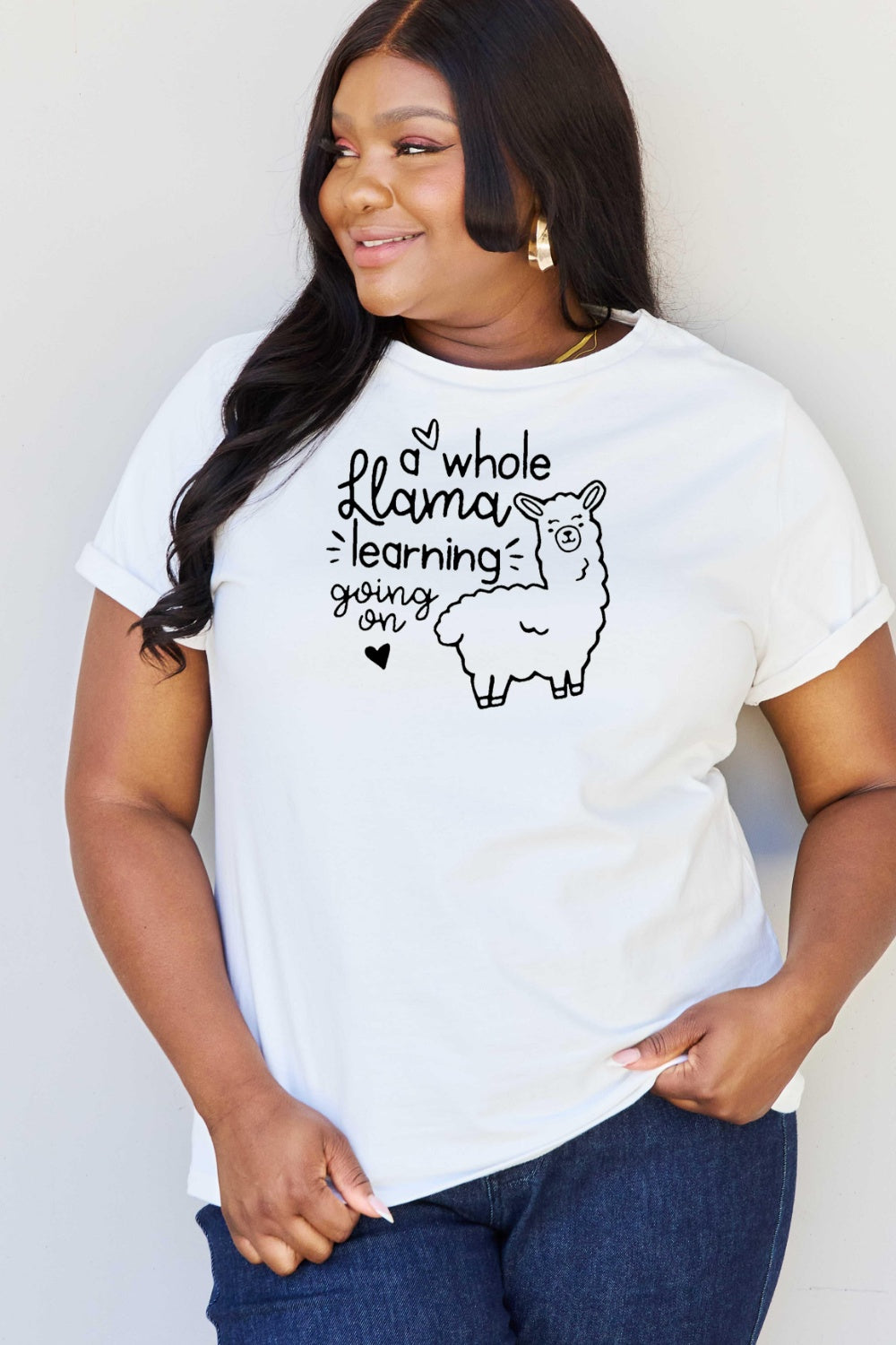 A WHOLE LLAMA LEARNING Graphic T-Shirt