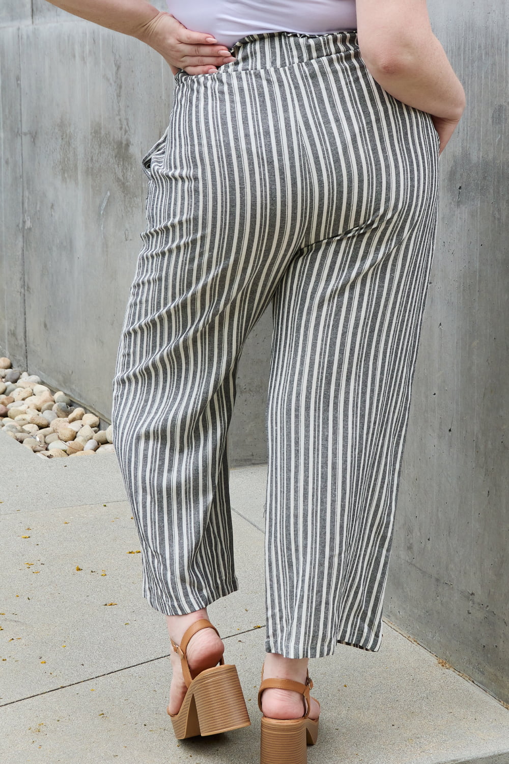Find Your Path Striped Culotte Pants